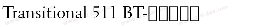 Transitional 511 BT字体转换